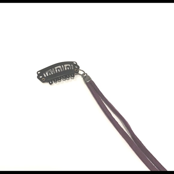 Bohemian Feather Tribal Hair Extensions Clip Purple - Picture 3 of 3